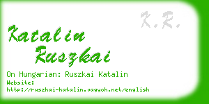 katalin ruszkai business card